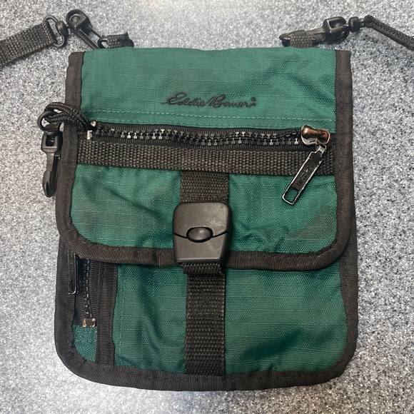 Eddie Bauer Handbags - Eddie Bauer Forest Green and Black Mini Bag-crossover